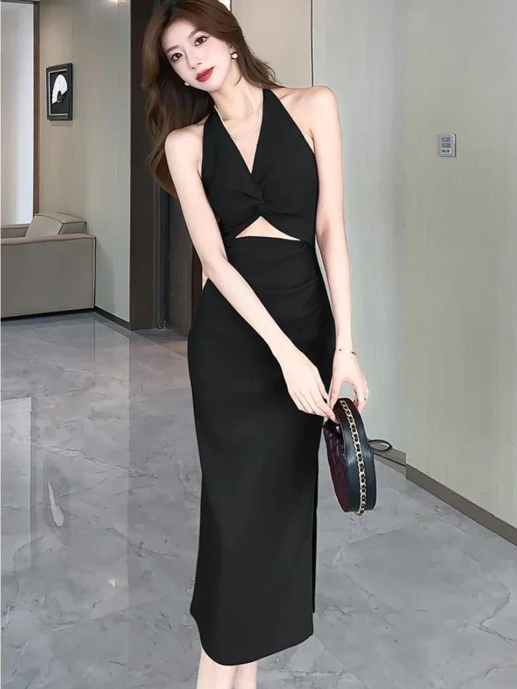 Corset Split Off Shoulder Female Dress Tight Long Sleeveless Maxi Bodycon Women's Dresses Cotton Beach Elastic on Promotion Hot