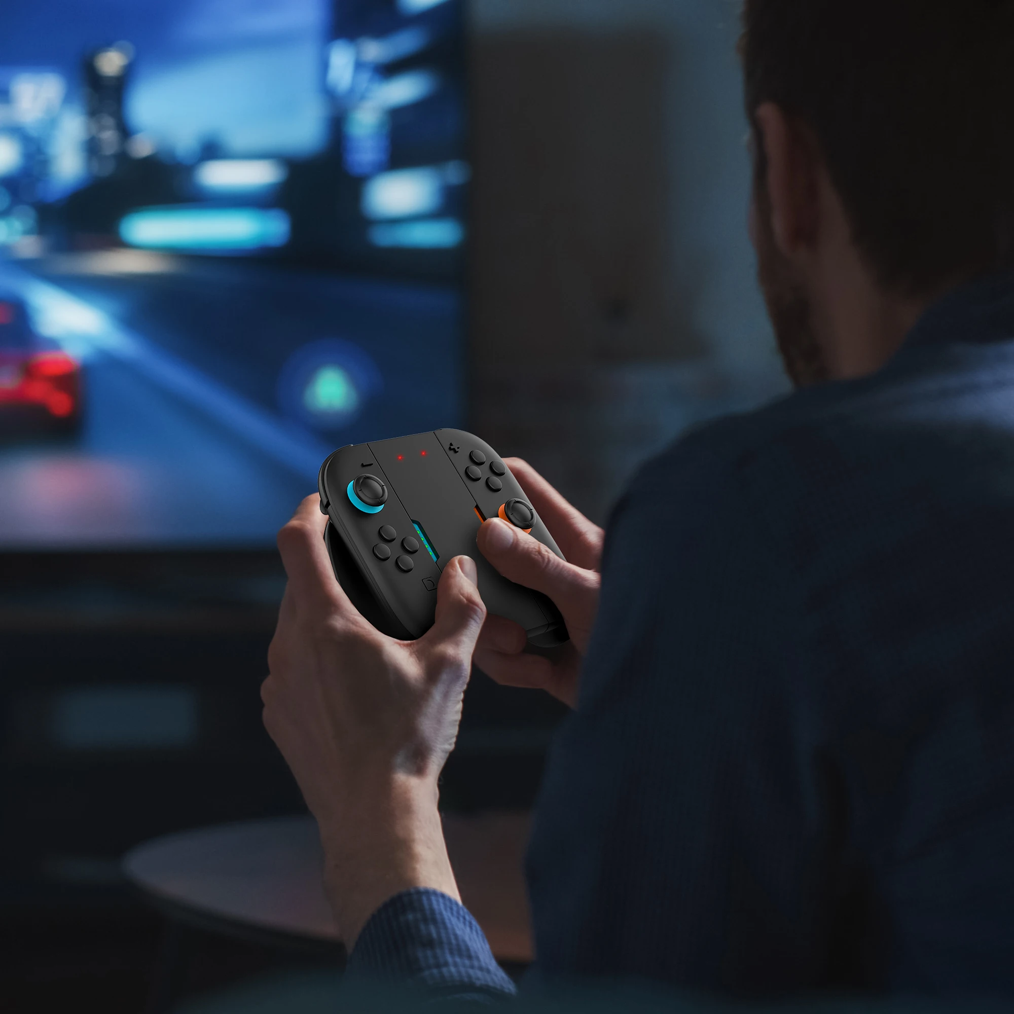 قبضة مغناطيسية لجهاز نينتندو سويتش 2 JoyCon فقط - قبضة مريحة لـ JoyCon 2، جاهزة للسفر، أسود #5