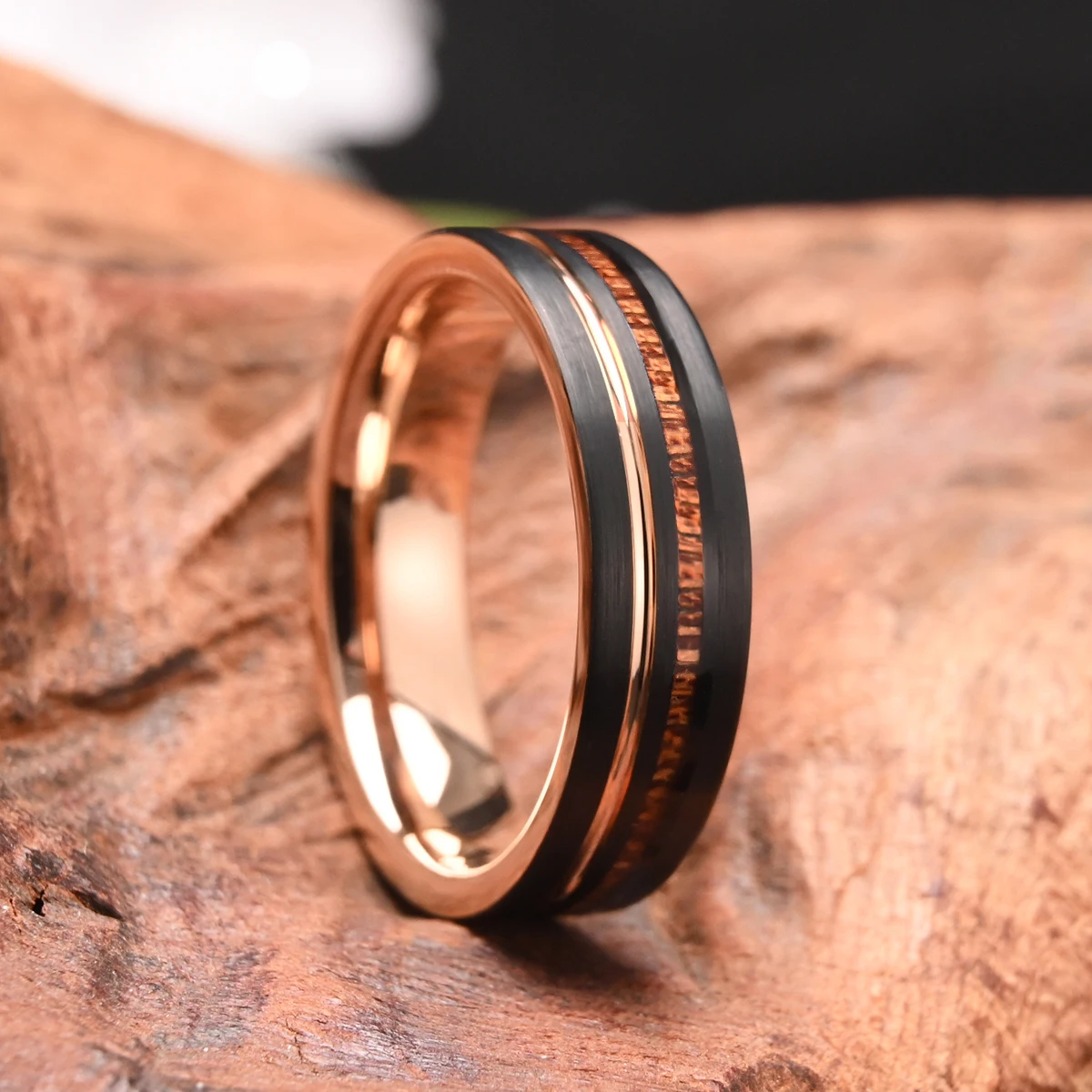 Wolframring Luxus Herrenringe Schmuck Herrenaccessoires Paarringe Damenring Luxus Schmuck Accessoires Damen Modeschmuck – Detail 8