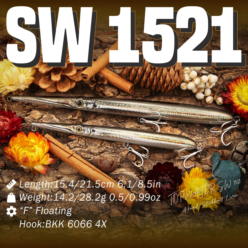 B&U Topwater Floating Pencil Lures, Weitwurf-Hardbaits für Salzwasserfischen mit BKK-Haken, für Seebarsch, GT, Barracuda – Detail 2