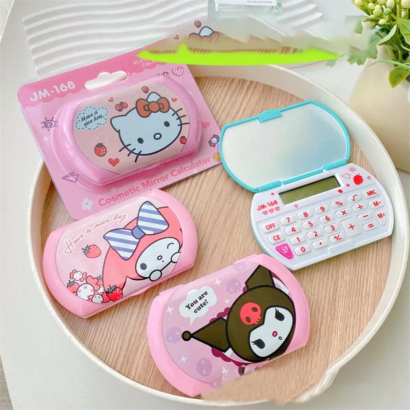 

Kawaii Sanrio калькулятор Hellokittys Cinnamoroll Kuromi Mymelody мультфильм аниме переноска мини арифметическая машина игрушка подарок