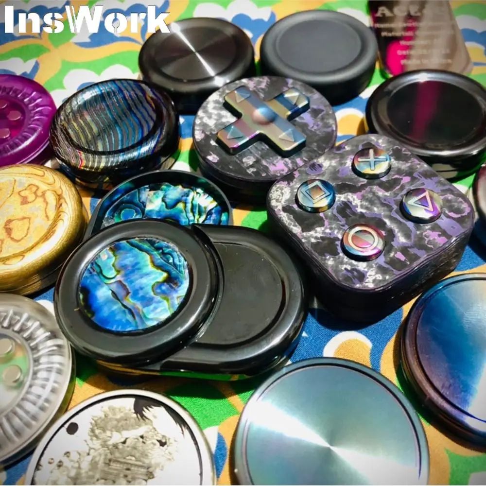 ACEdc 오리지널 게이머 슬랩 동전 푸시 슬라이더, 손가락 끝 자이로 동전, 금속 성인 감압 장난감