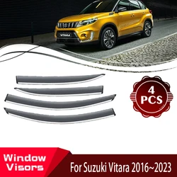 For Suzuki Vitara Escudo Esukūdo LY 2016~2023 Rain Proof Car Rain Window Visors Sun Rain Deflector Car Awnings Auto Accessories