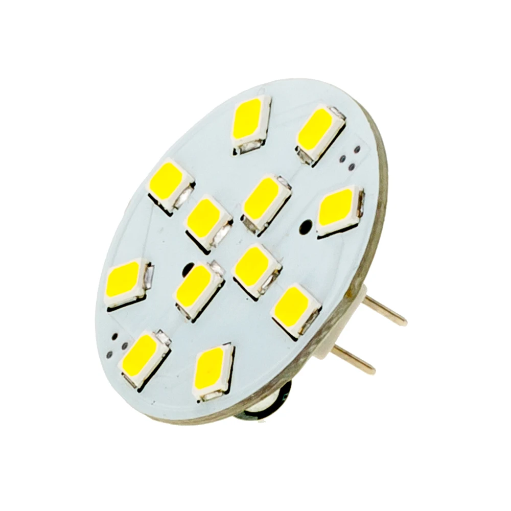 G4 LED Under Cabinet Spotlight 12LED 2835SMD Rear Pin Natural White12V 24V dimmable RV martine D25mm cystal light 1pcs/lot