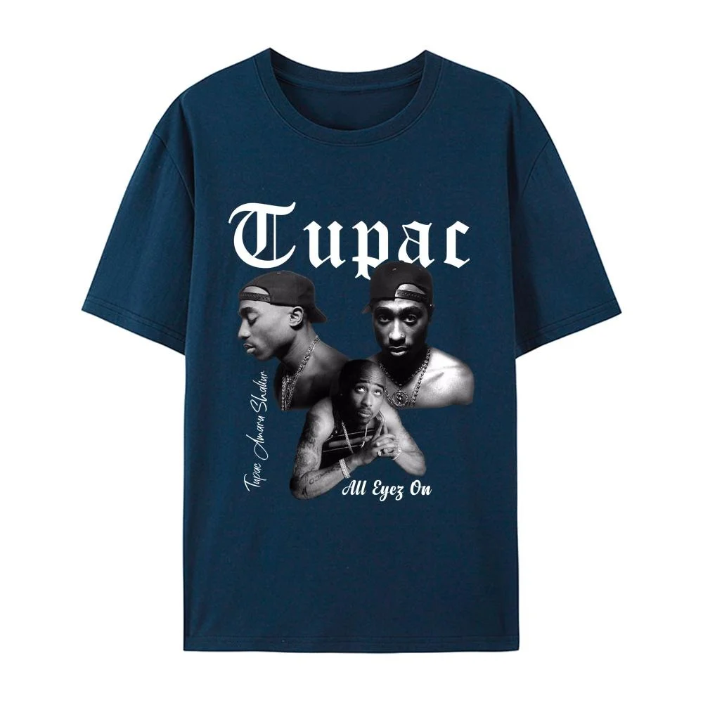 Tupac 2pac Pure Cotton EU size top streetwear graphic harajuku men tshirt harajuku comic Japanese man clothing