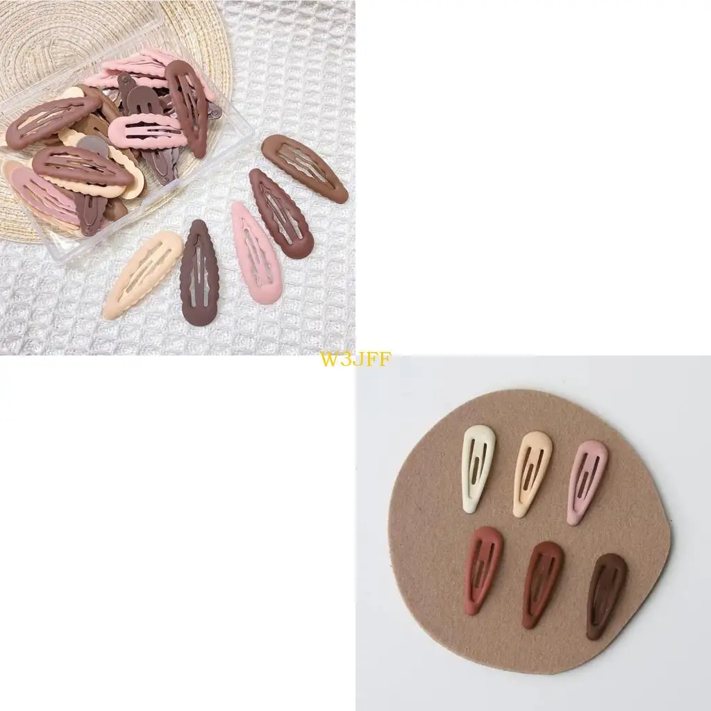 

W3JF Baby Girl Hair Clips Set Non-Slip Hairpin Frosted Pin Sweet Side Clip 30PCS