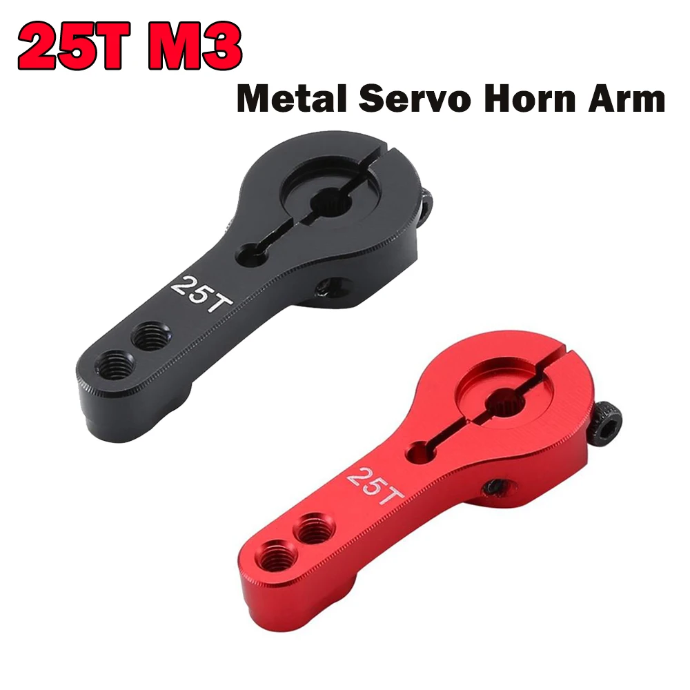 25T M3 Metal RC Servo Horn Aluminum Arm Set for MG995 MG996R E9001 Futaba Savox Xcore HL HSP PowerHD JX SPT Dspower DIY Car Toy