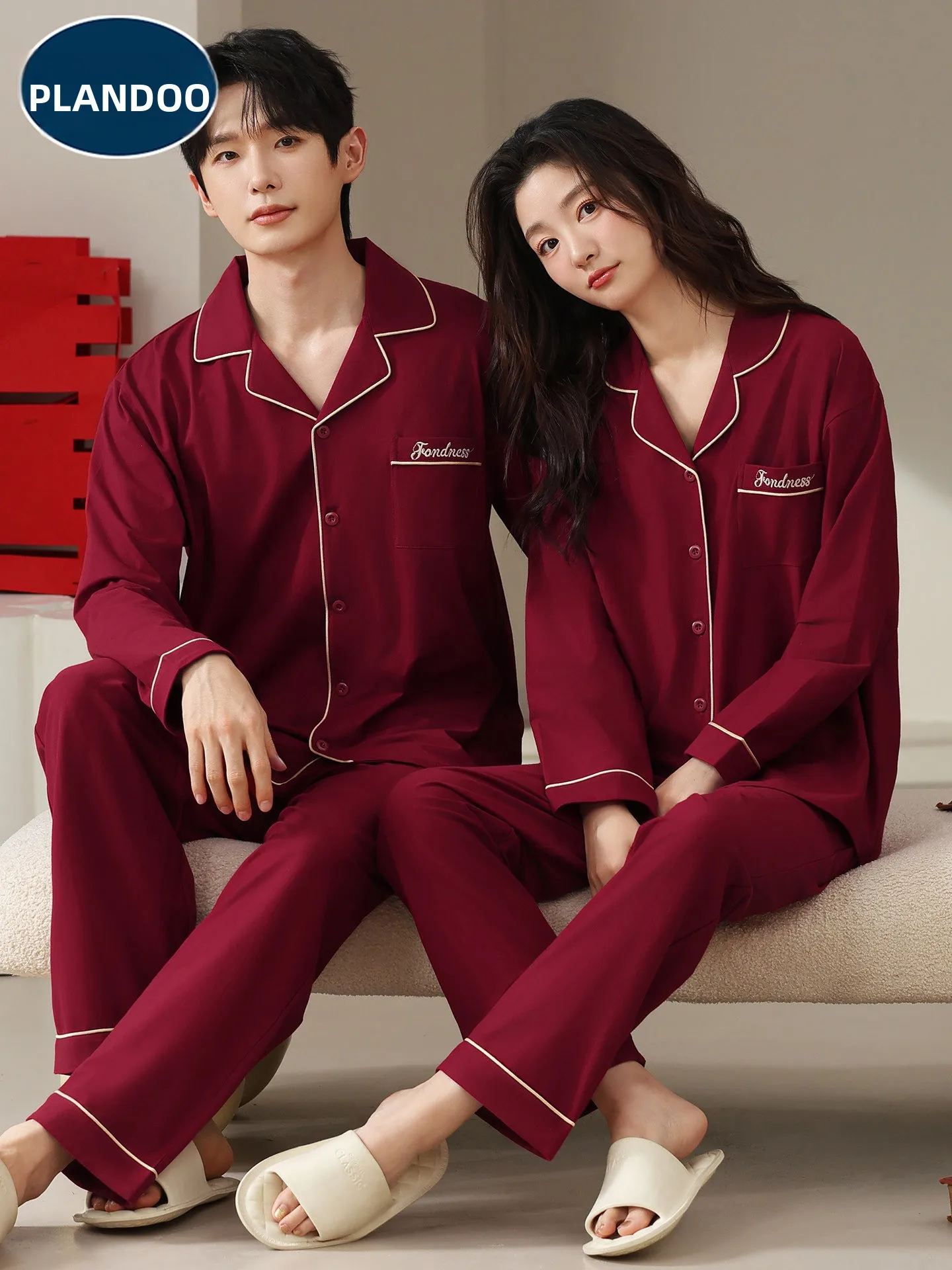 pyjama-en-coton-a-manches-longues-pour-couple-vetements-de-nuit-rouges-pour-mariage-ensemble-de-vetements-de-maison-pour-hommes-et-femmes-taille-plus-vetements-de-nuit-confortables