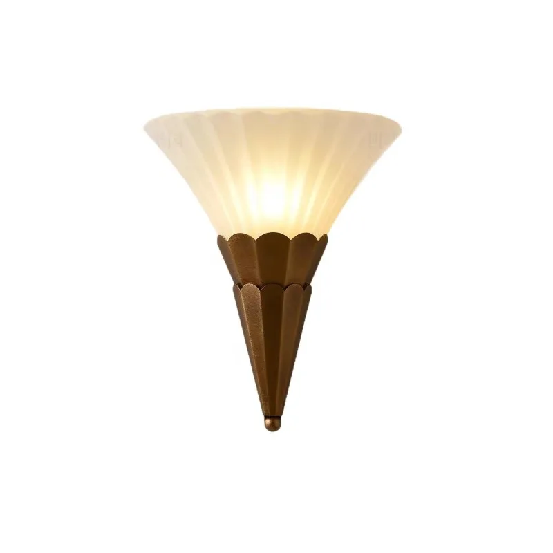 Stainless steel personalized warm living room dining room background wall wall lamp