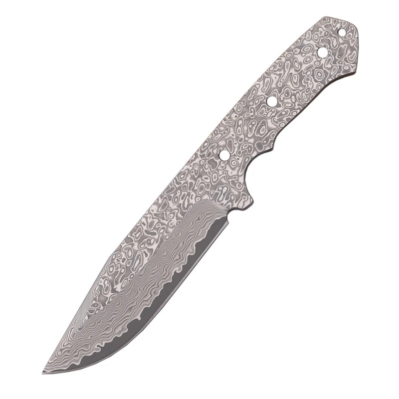 Premium Handmade DIY VG10 Damascus Steel Knife Blank Bar for Kitchen Meat Slicing Outdoor Survival EDC Accessory
