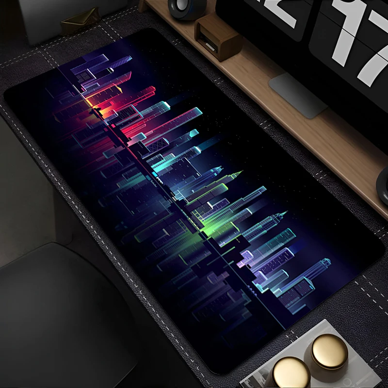 

Design Mouse Pad Laptop Anti Slip Student Dormitory Dining Table Mat Cute Office PC Study Keyboard Pad Neon Night City Desk Mat