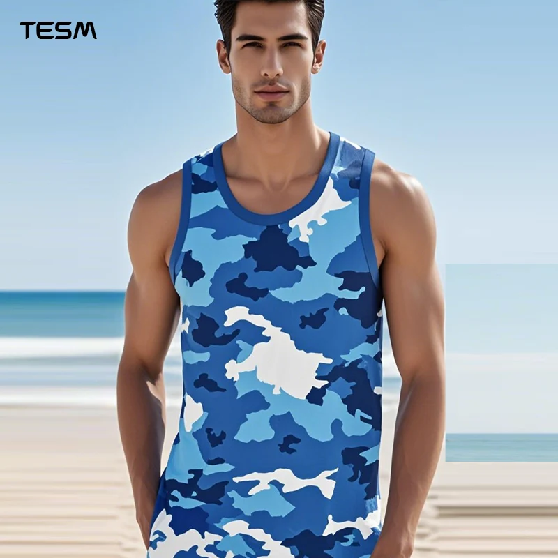 

TESM Sumer Sports Vest Adult Child Parent-Child Outdoor Sleeveless T-Shirt Running Top Breathable High-Definition Printe Vest