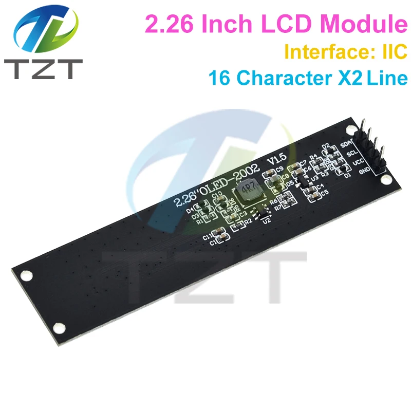 Imagem -06 - Tzt-módulo de Tela Oled Branco para Arduino Ips 1602 Caracteres Interface Iic Ks0066 Drive ic 3.3v 2.26 in 4pin