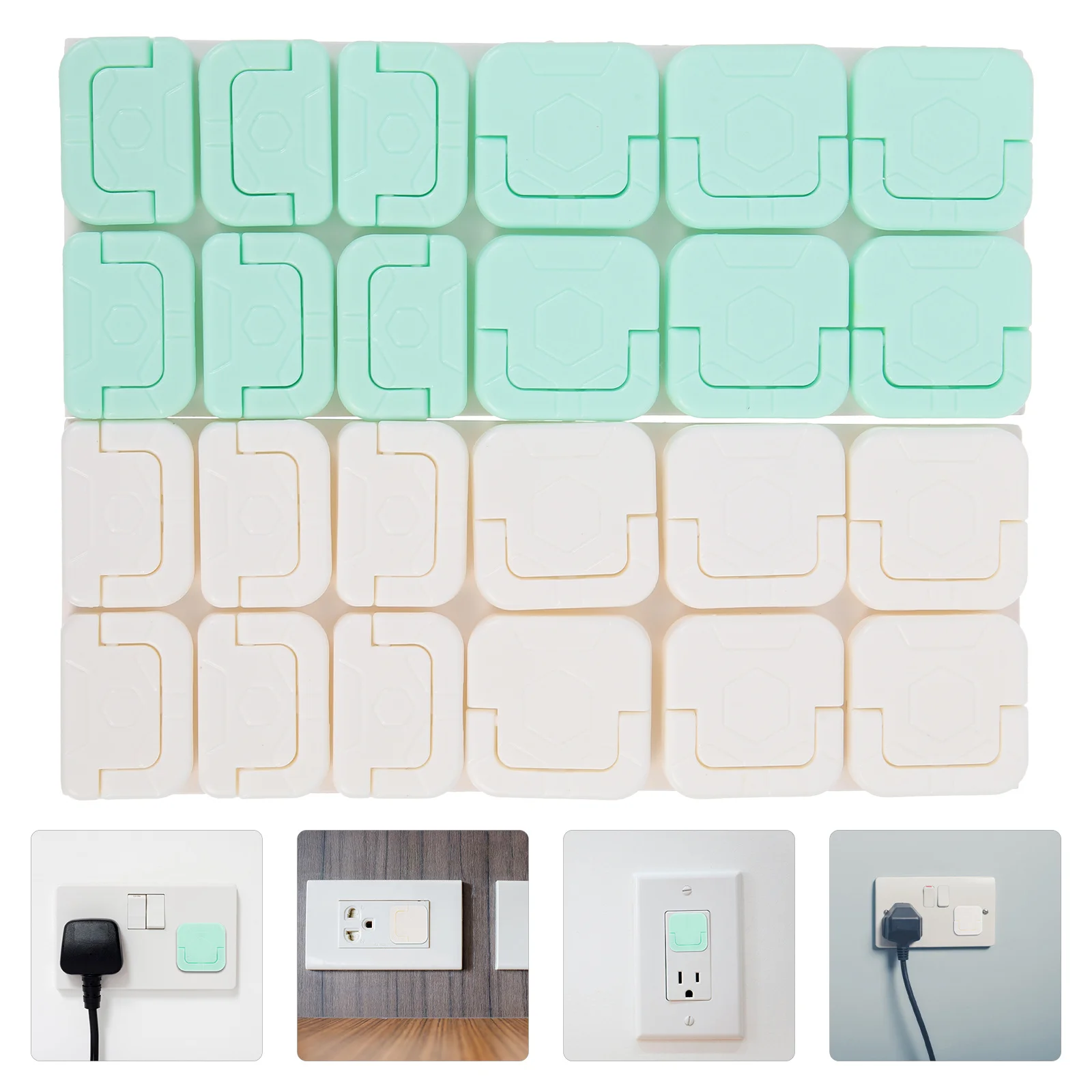 

24Pcs Electric Outlet Covers Household ABS Safety Protective Socket Plugs Childproof Shock Prevention Socket Covers