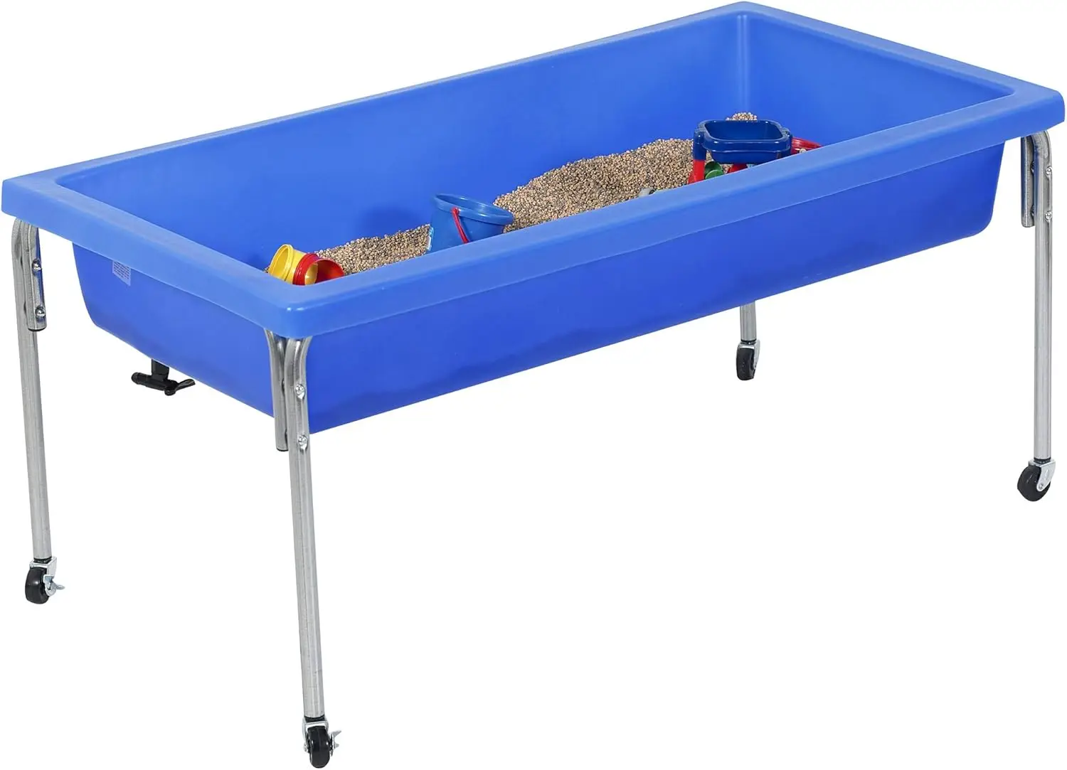 Sensory Sand and Water Activity Table and Lid Set for Preschool, Daycare, Classroom, Outdoor Play, 18", Blue