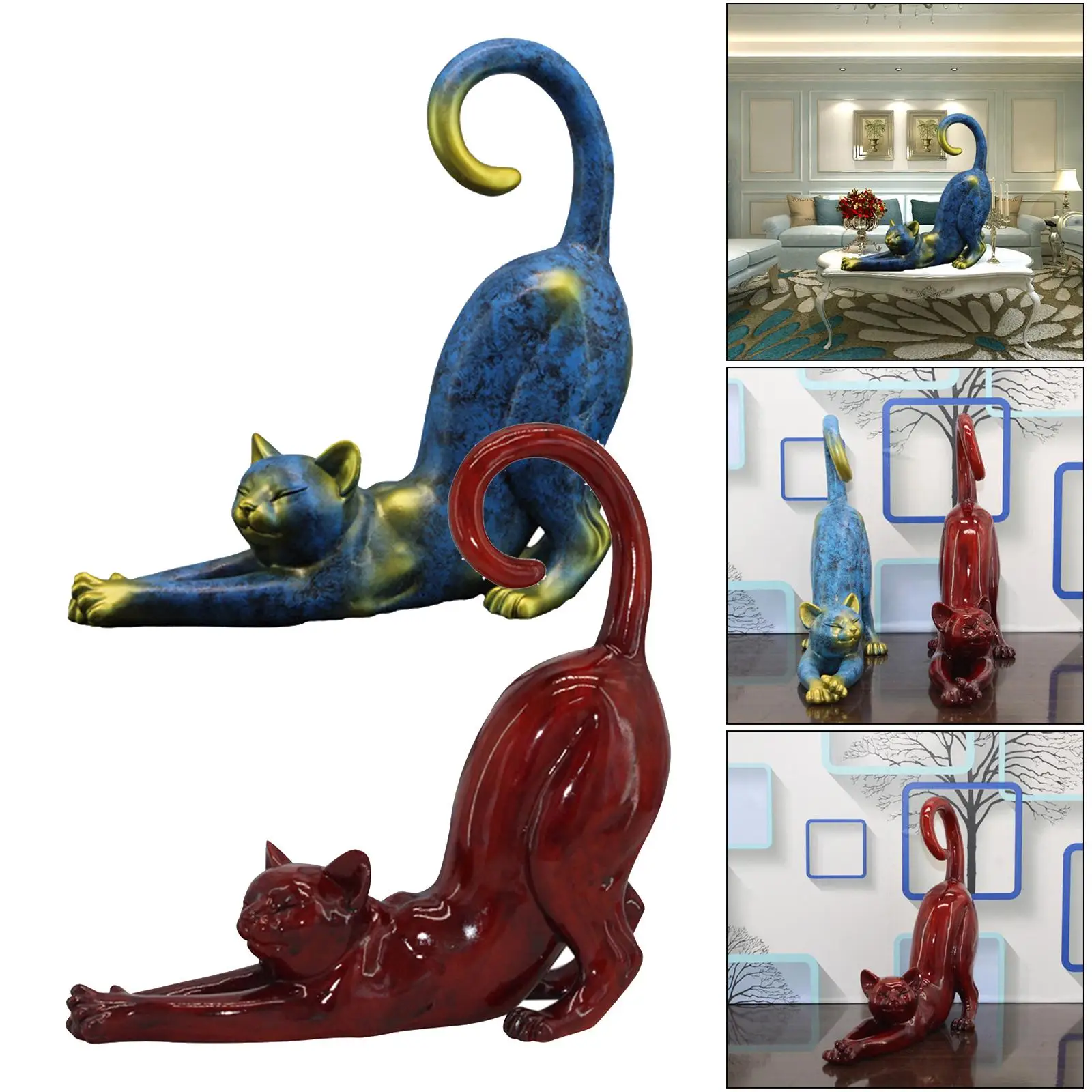 

Фигурка кошки из смолы, птица для спальни, офиса, настольных полок, декор, подарки