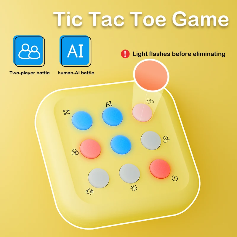 

Красочная электронная игра «Крестики-нолики» для детей, интерактивная игра с ИИ, развивающая игрушка для снятия стресса, игра «Ударь крота»