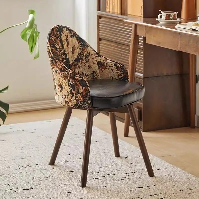 

Кресло для макияжа в стиле ретро для девочек, кресло для спальни, антикварное компьютерное кресло для спальни