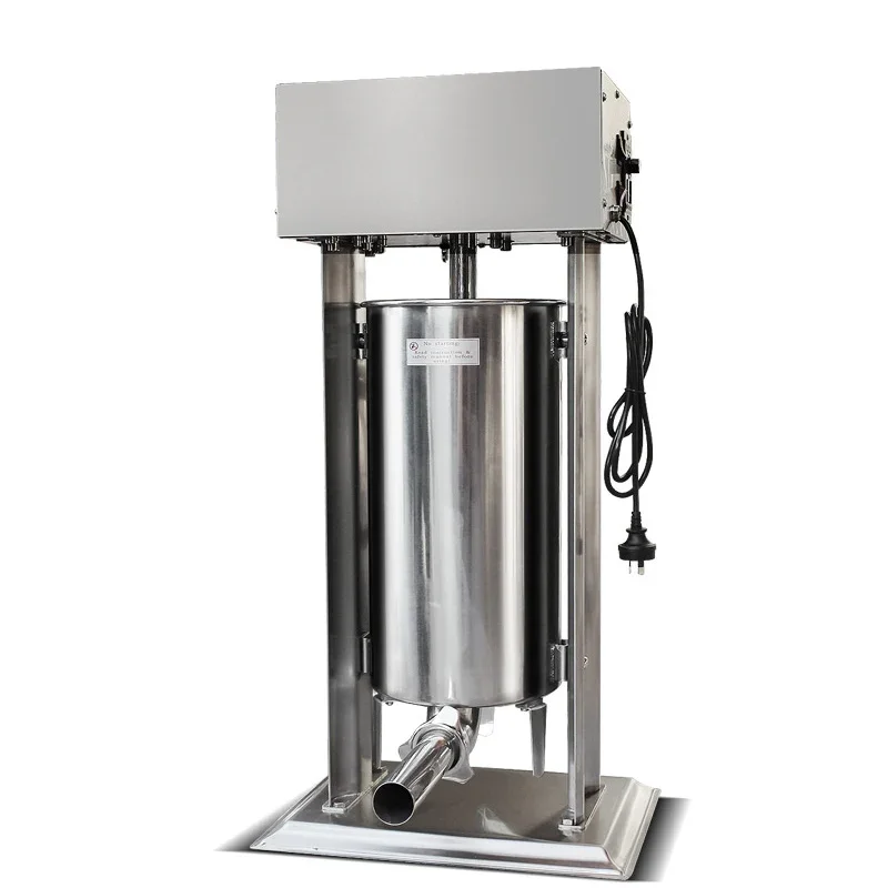 Machine à farcir les saucisses commerciale, appareil vertical en acier inoxydable, remplissage d'aliments pour hot-dog, 15L, 110V, 220V