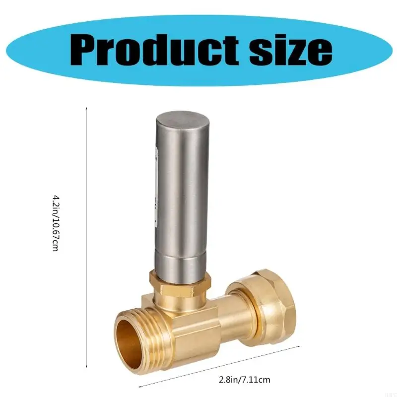 94PC Professional Sturdy Brass Materials Water Hammer Arrestor Thread Portable Accessory for Quiet Washer Operations