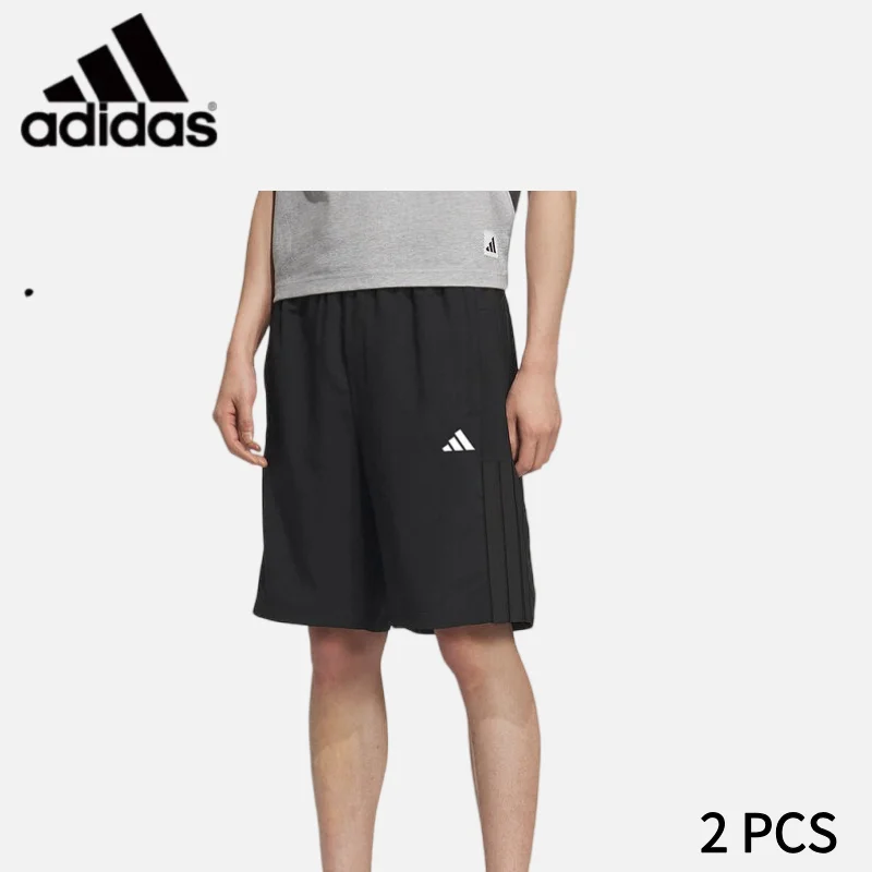 Adidas Summer Men's Woven Moisture-Wicking Cool-Comfort Sporty Casual Shorts - Five-Piece Set 2 PCS KC2882+KC2882