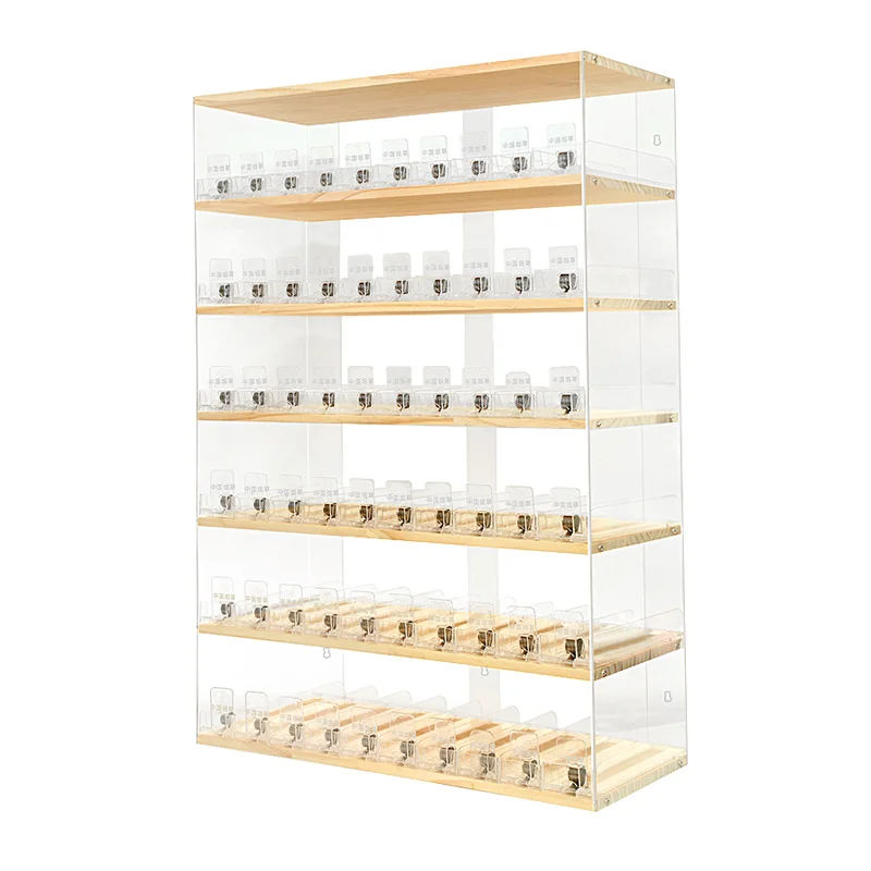 Custom Display Rack Wall-Mounted Supermarket Counter Display Cabinet Convenience Store Automatic P