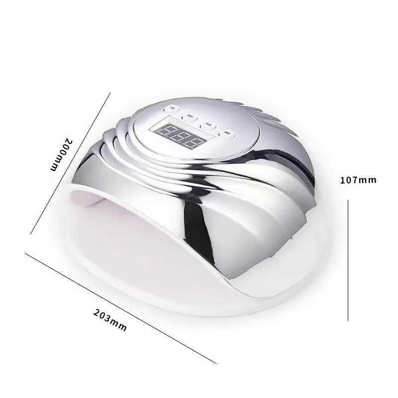 Lâmpada UV LED para unhas com luz vermelha de 86 W com sensor inteligente - Secador de esmalte em gel portátil de cura rápida para uso doméstico e em salão de beleza