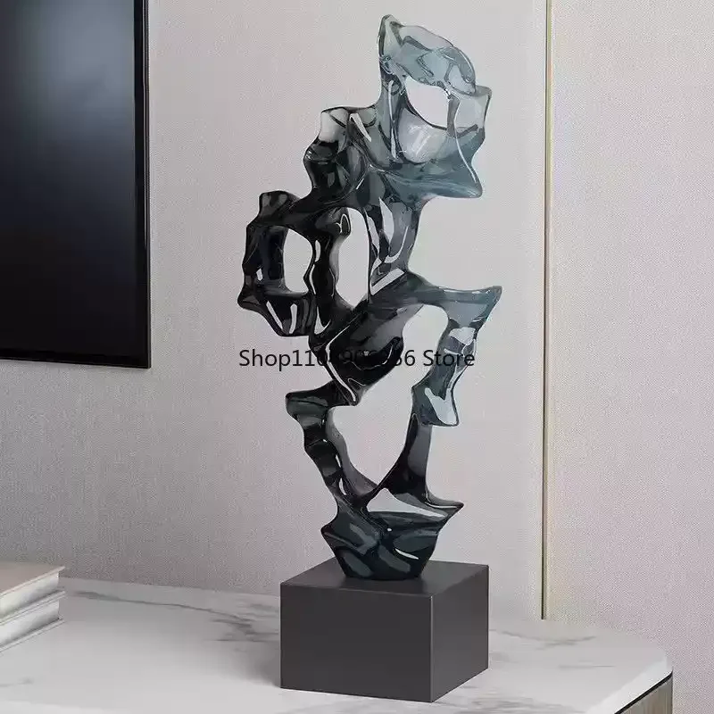 Stone to run Abstract handicrafts Sculpture ornaments Living room entrance wine cabinet decorations