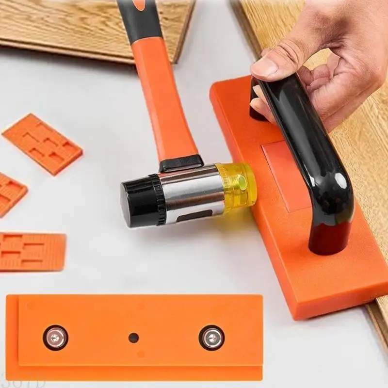 367D Laminate Flooring Installation with Spacers Hardwood Floor Fitting Tool Set Tapping Block Pull Bar and Mallets