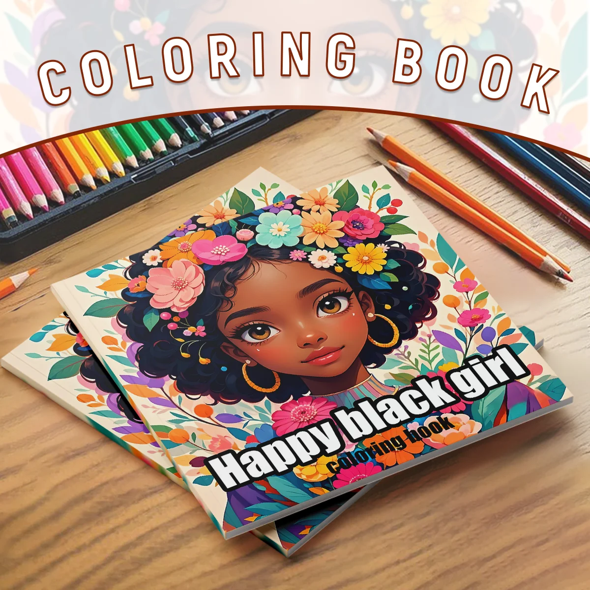 Black Beauty Coloring Book - Thick Pages for Creative Expression, Perfect for Dark-Skinned Girls