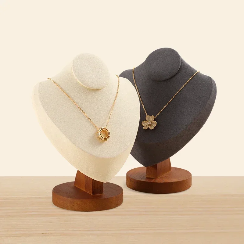 Per Yinbeini Holz Halskette Mannequin StäNder AnhäNger Espositore JuweliergeschäFt Tisch Organizer Halter Halskette Lagerung M