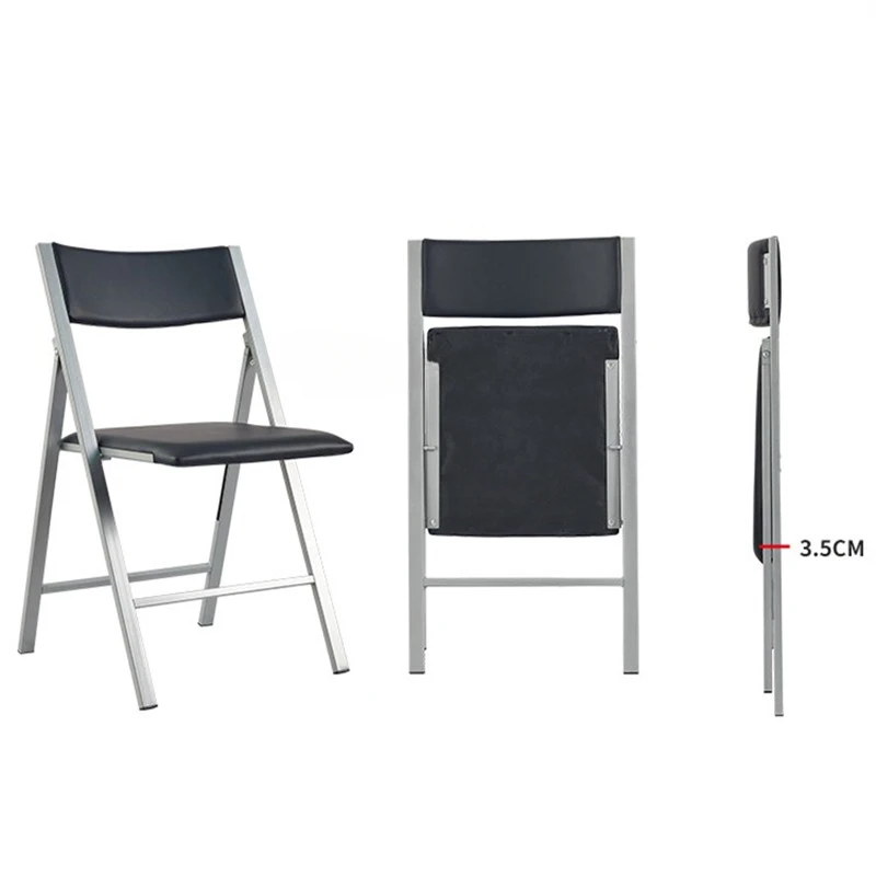 Home Folding Chair Portable Backrest Office Chair Stand Stool Simple Office Meeting Negotiation Computer Chair Metal Desk