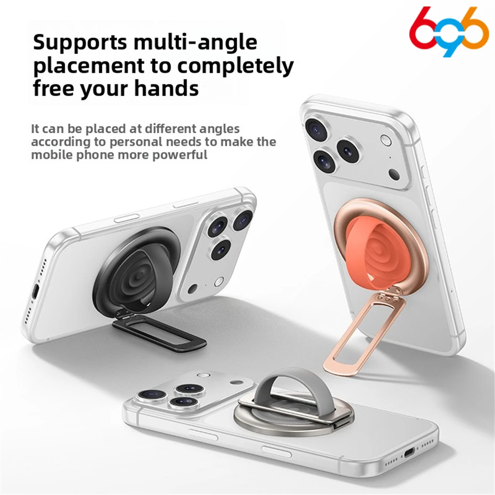 Silicone Finger Phone Holder Ring Universal Magnetic Folding Phone Grip 360° Rotation Phones Holder For IPhone/HUAWEI/Xiaomi