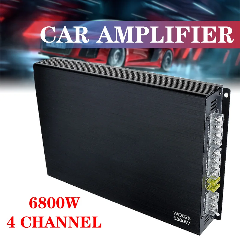 

4 Channels Car Sound Amplifiers DC 12V 6800W Max Class A/B Home Subwoofer Audio Stereo Bass Speaker Automotive Audio Amplifiers