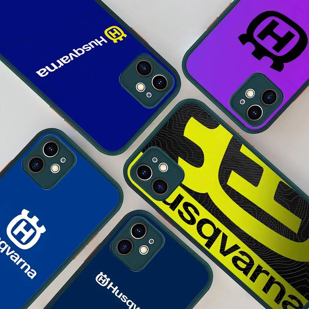 

H-Husqvarnas Logo Phone Case For iPhone 16 15 14 11 12 13 Pro Max Plus 12 XS Max Back Cover Matte Case