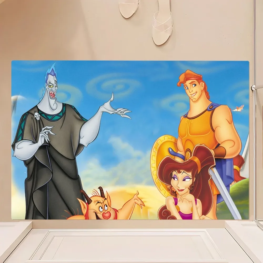 MINISO Disney Hercules Floor Mat Bedroom Kitchen Door Bath House Super Absorbent Foot Non-slip