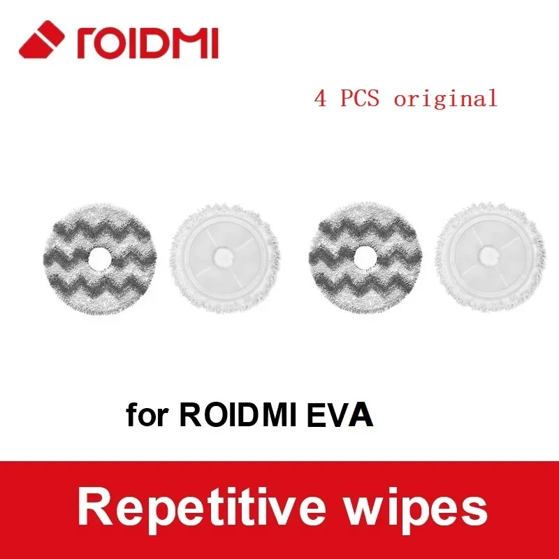 Original ROIDMI EVA Vacuum Cleaner Parts Dust Bag Mop Rolling Brush Filter Side Brush Washable Mop Disposable Mop Accessories