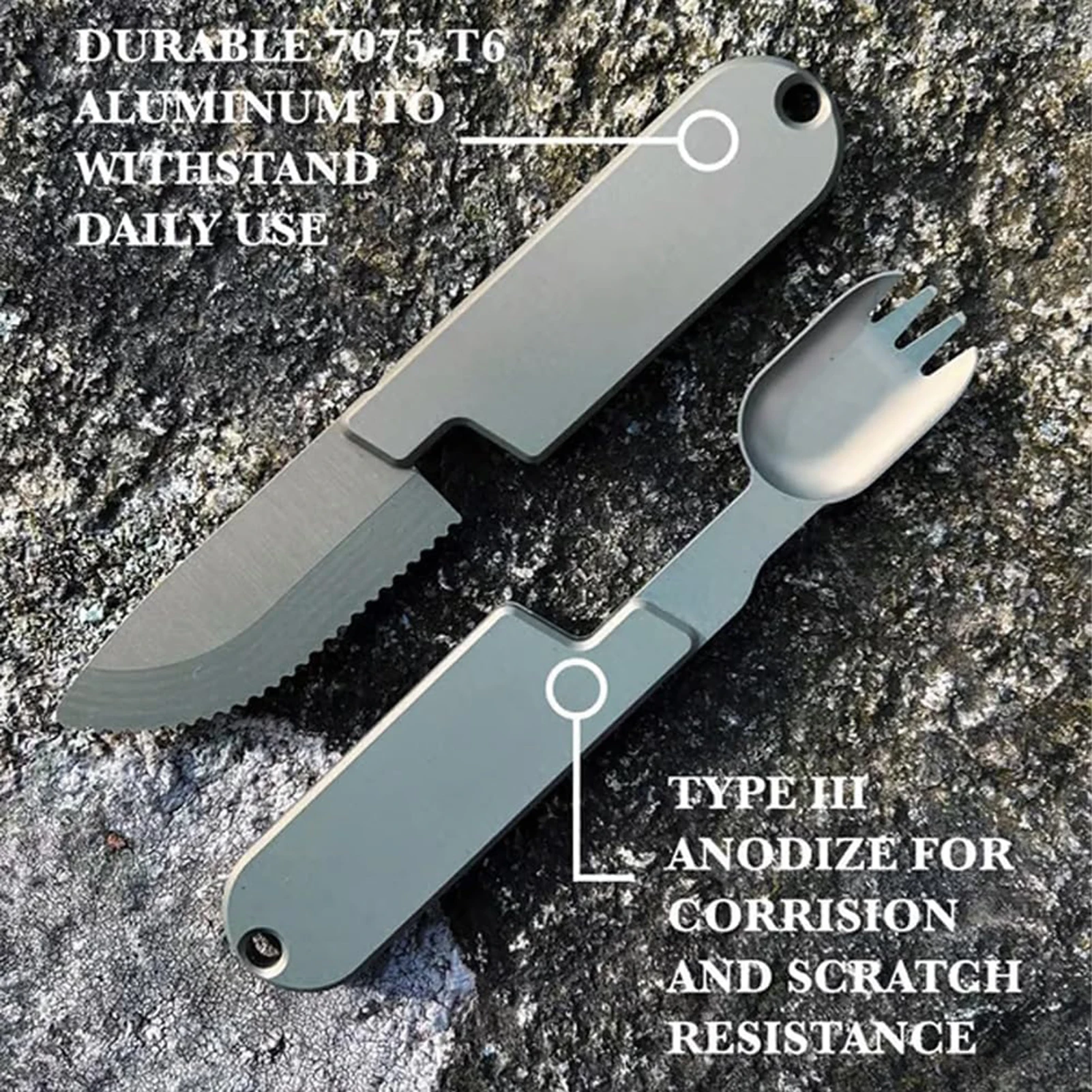 

Портативная посуда для кемпинга, набор ножей и вилок из нержавеющей стали, прочные, антикоррозийные, легко чистящиеся карманные столовые приборы для кемпинга, пикника, барбекю