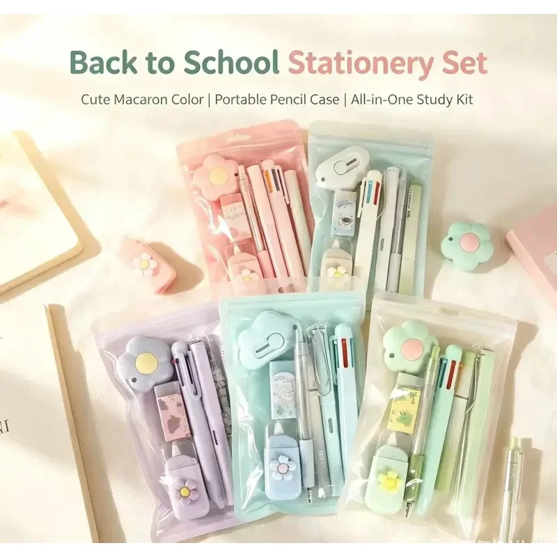 Gradient Color Stationery Set for Students Junior And Senior High School Gift Combination Small Size