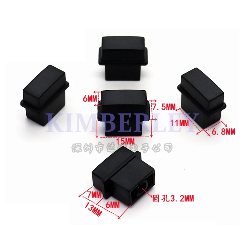 

10 шт. 11 х 6,8 х 13 мм пластиковая крышка для ключей, панель усилителя мощности в соответствии с крышкой выключателя питания, крышка с круглым отверстием 3,2 мм