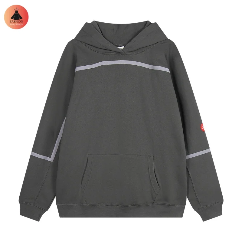 CAVEMPT Stripes Grey Autumn Winter Brand New Simple Design Men Women Hooded Sweatshirt CE Coat