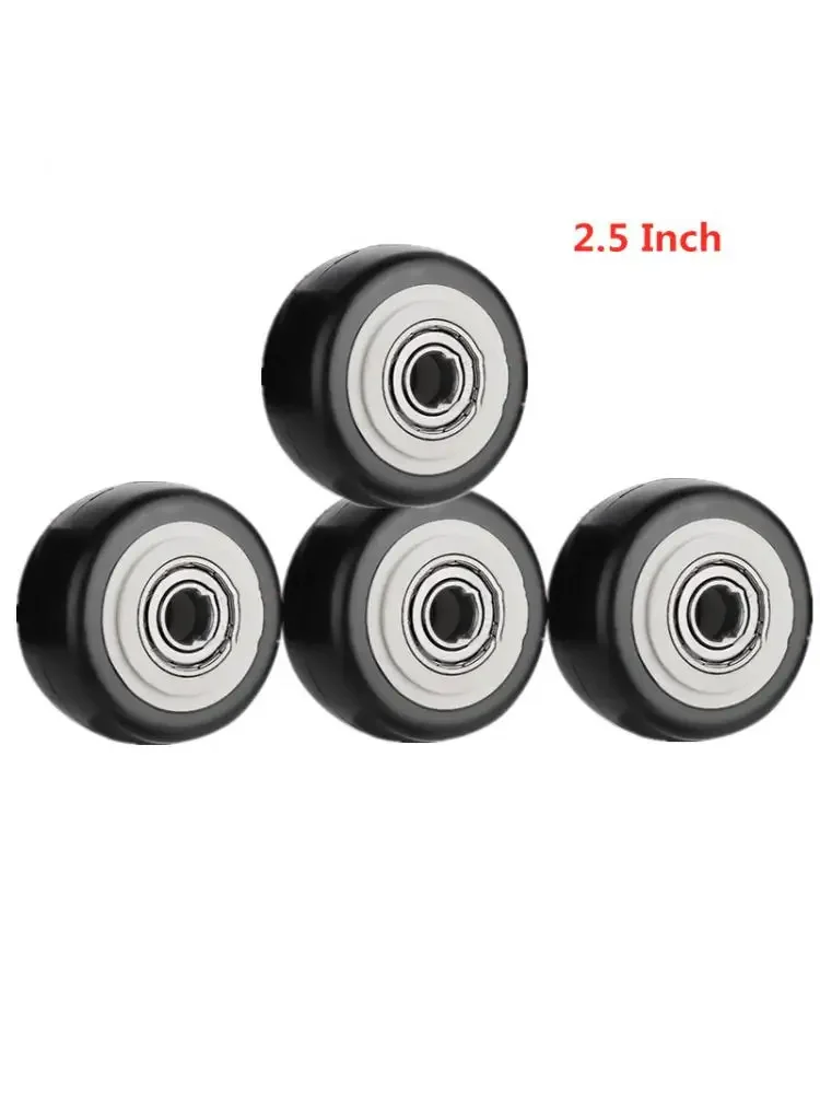 4 Pcs/Lot 2.5 Inch Black  Single Caster PVC Gold Diamond Wheel Wear-Resistant Silent Universal Accessories Pulley