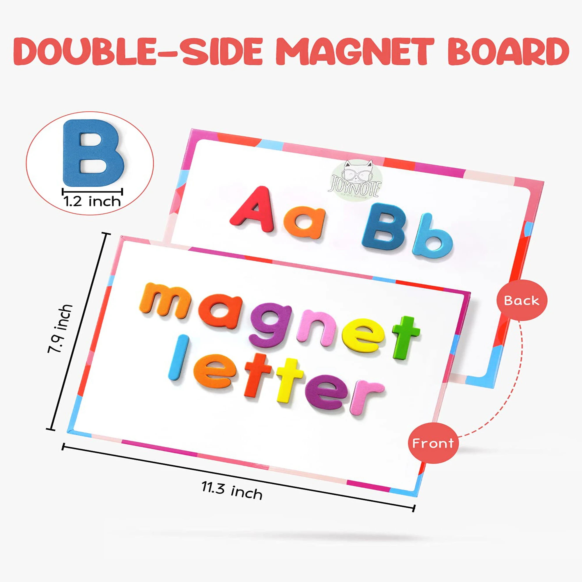 Kit de lettres de l\'alphabet magnétiques avec tableau magnétique, mousse, enfants, tout-petit, sort et apprend, aimants de réfrigérateur ABC, 104