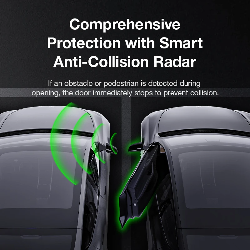 Auto Close Front Doors for Tesla Model Y Brake Activated Soft Close Upgrade Kit 2019-2025 Anti Pinch Safety Accessories