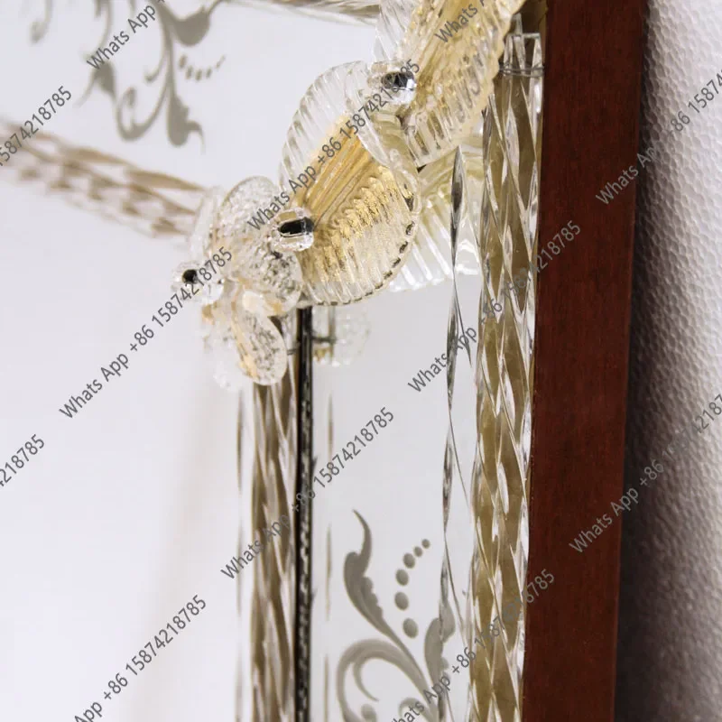 European Large Mirror Full Body Full-length Mirror Home Living Room Decoration American Retro Full-length Mirror X