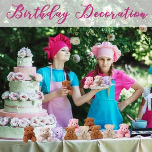 20-100 قطعة من عيد الحب الصغيرة المحنطة الدب سلسلة المفاتيح دمية الدببة الصغيرة بكميات كبيرة لشجرة عيد الميلاد الديكور حفلة استحمام الطفل لصالح أعلى 6 مبيعات تيدي بير شجرة عيد الميلاد - No4