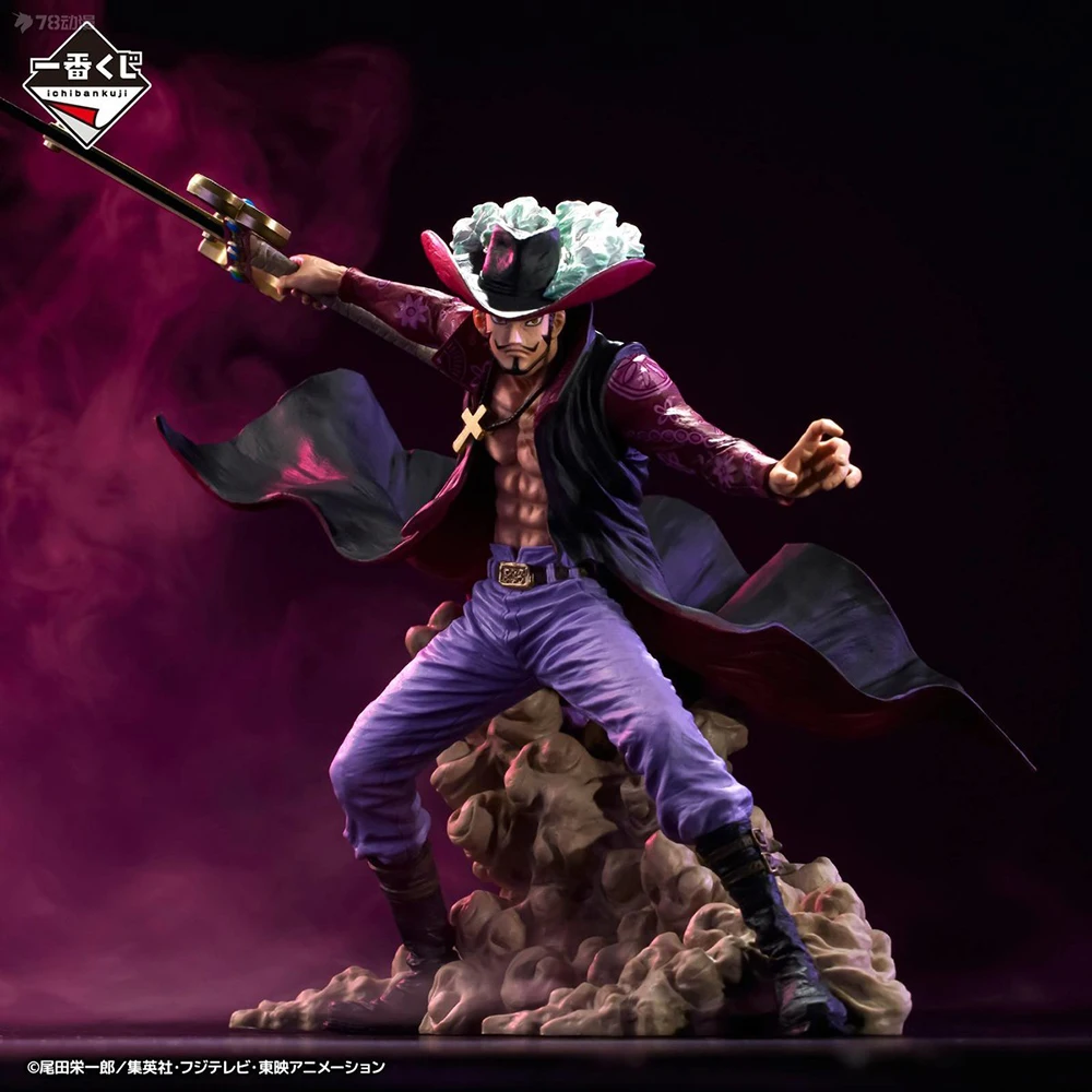 In Stock BANDAI Ichiban Kuji One Piece Dracule Mihawk Soul Gorgeous Statue Anime Figure Collectible Model Toy Gift