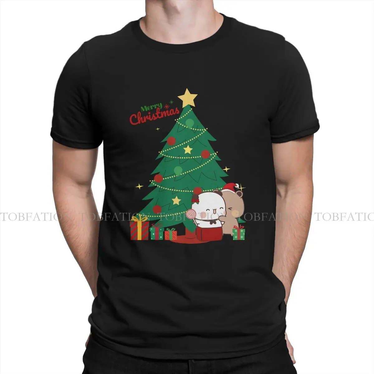 Bubu And Dudu Christmas Celebration Tshirt Graphic Men Tops Vintage Fashion Summer Clothing 100% Cotton T Shirt