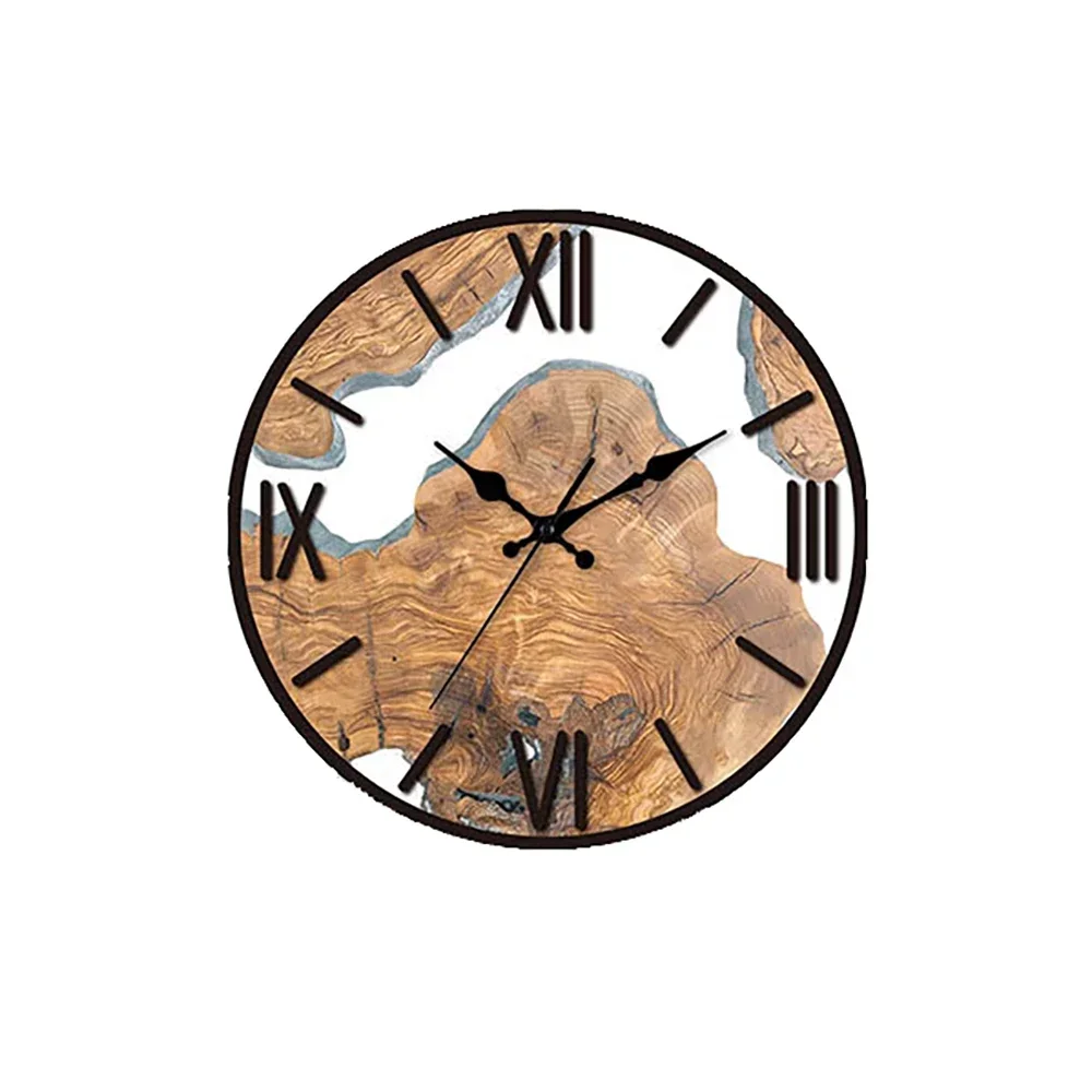 

Acrylic Wood Grain Wall Clock Silent Home Hanging Clock Minimalist Design Living Room Art Wall Watch Home Decoration Office Home