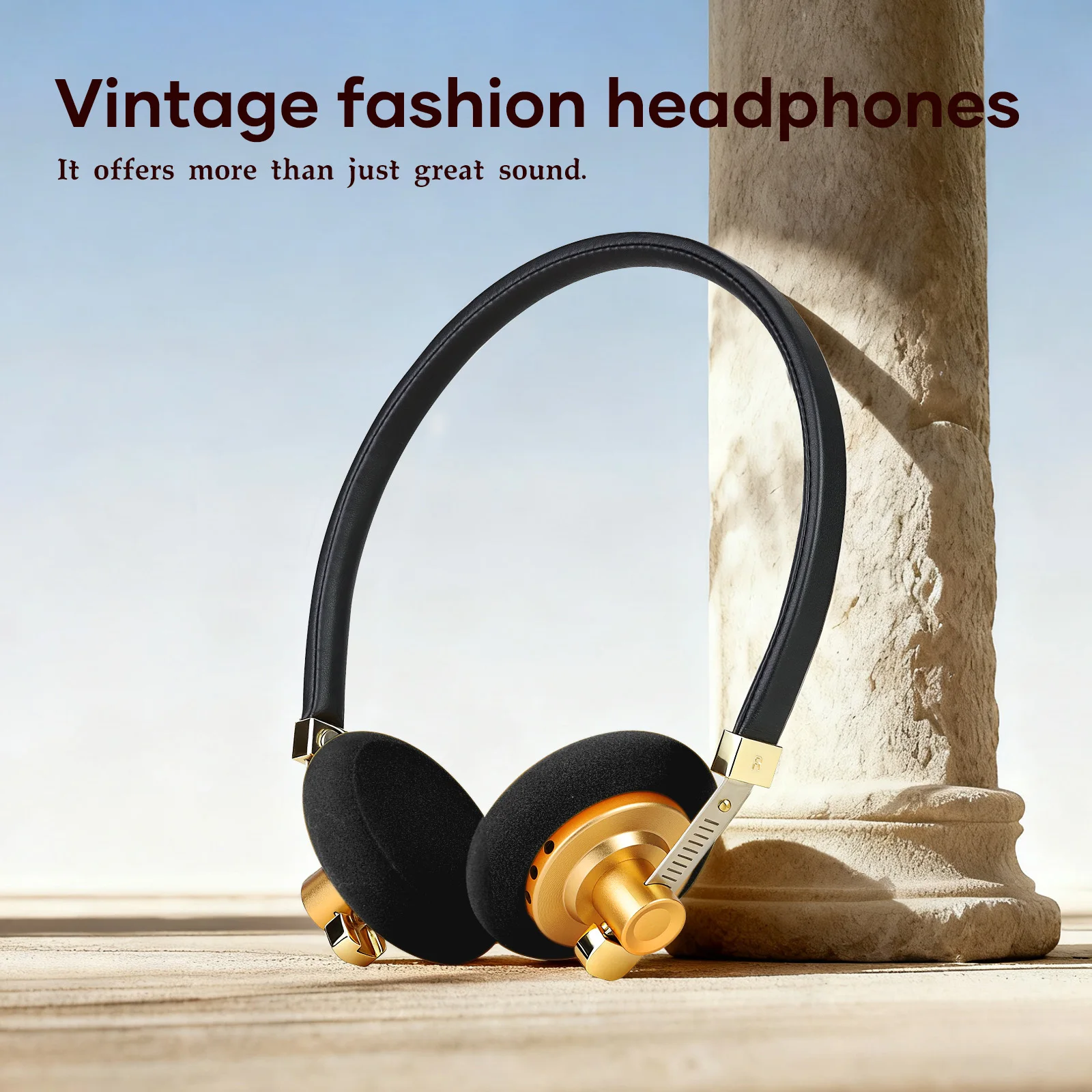 

Hellodigi G40 Ретро наушники 40 мм привод с открытыми ушами стереогарнитура со съемным кабелем MMCX регулируемая повязка на голову из нержавеющей стали